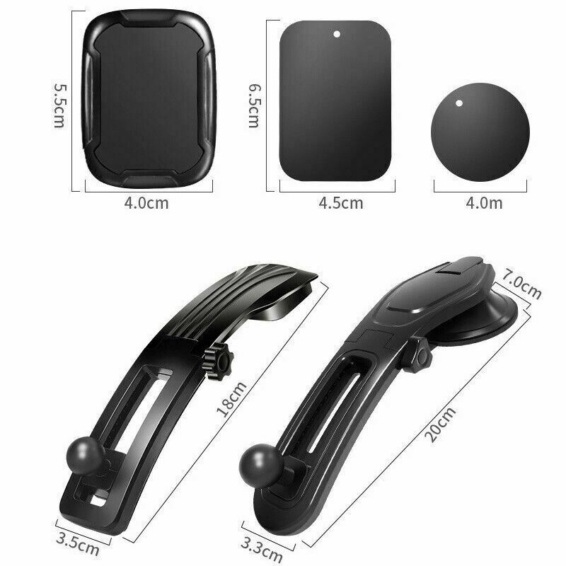 360° Rotatable Magnetic Car Phone Mount - Dashboard GPS Holder