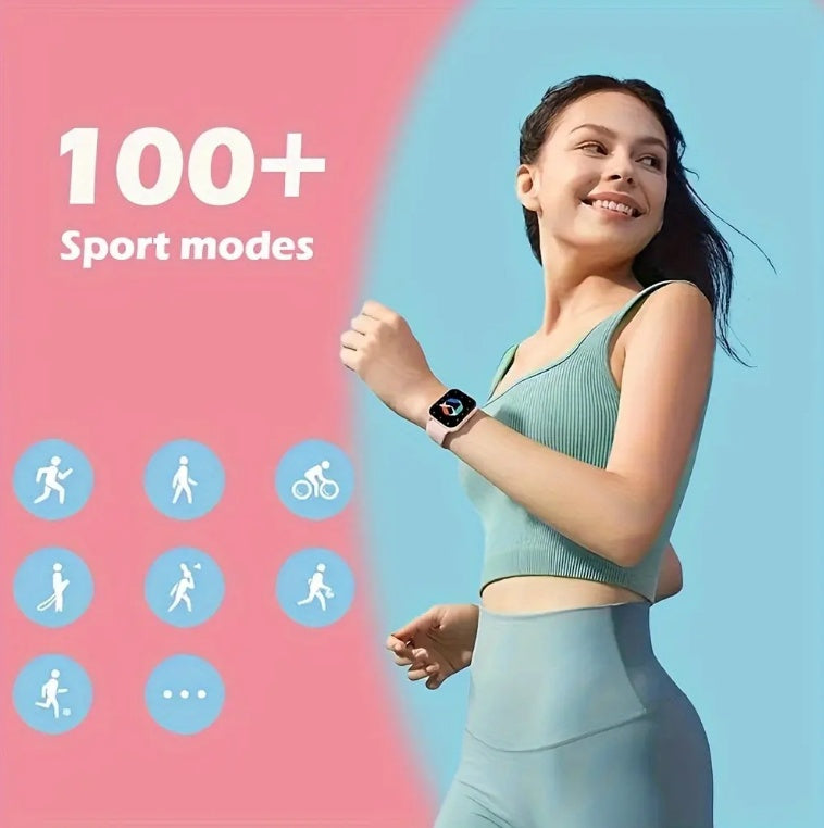 Square Smartwatch - BT Call, Heart Rate & Fitness Tracker (Waterproof)