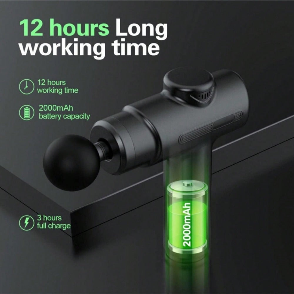 Deep Tissue Massage Gun - 8 Heads Handheld Percussion Massager