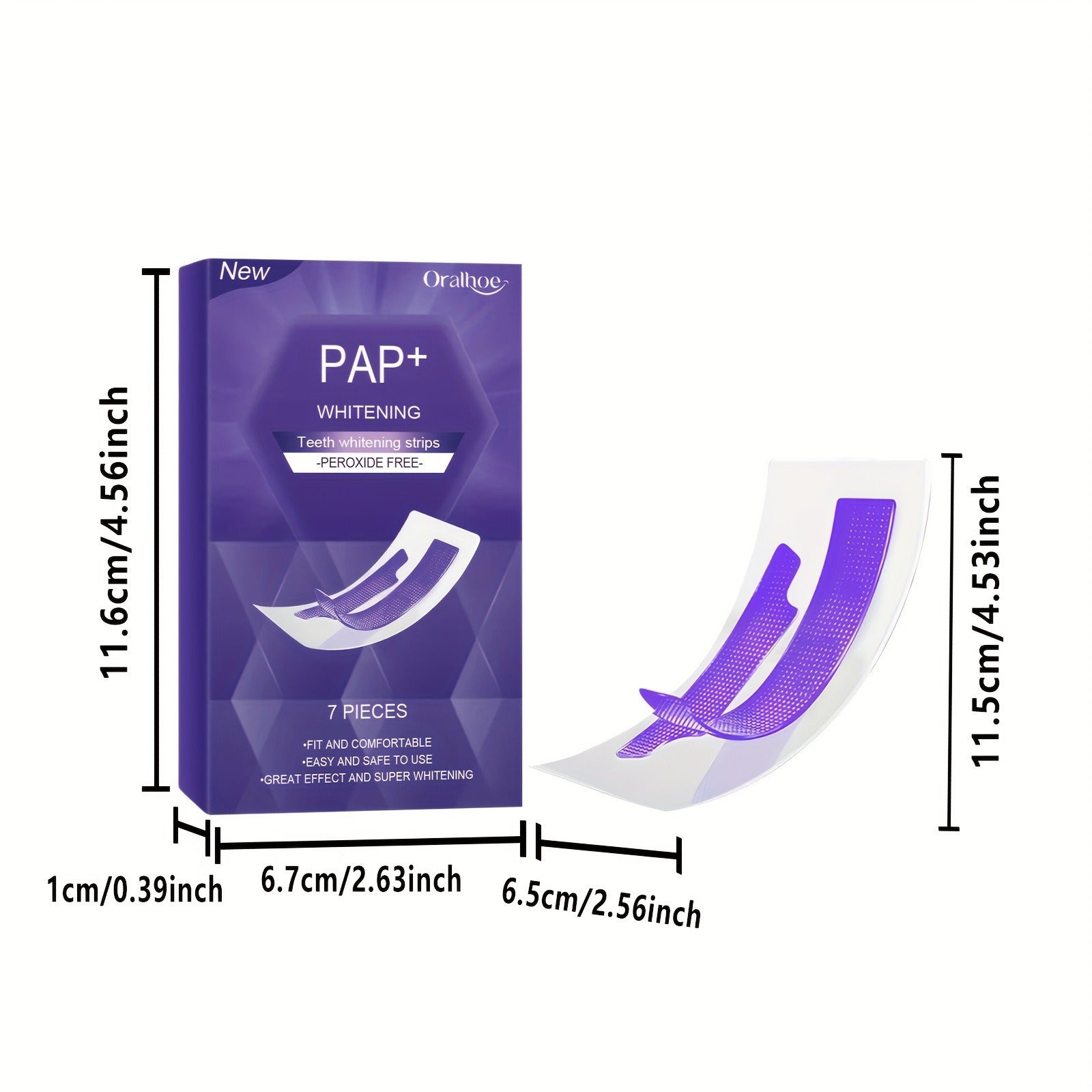 Purple Teeth Whitening Strips - 28 Strips Color Correcting Whitener