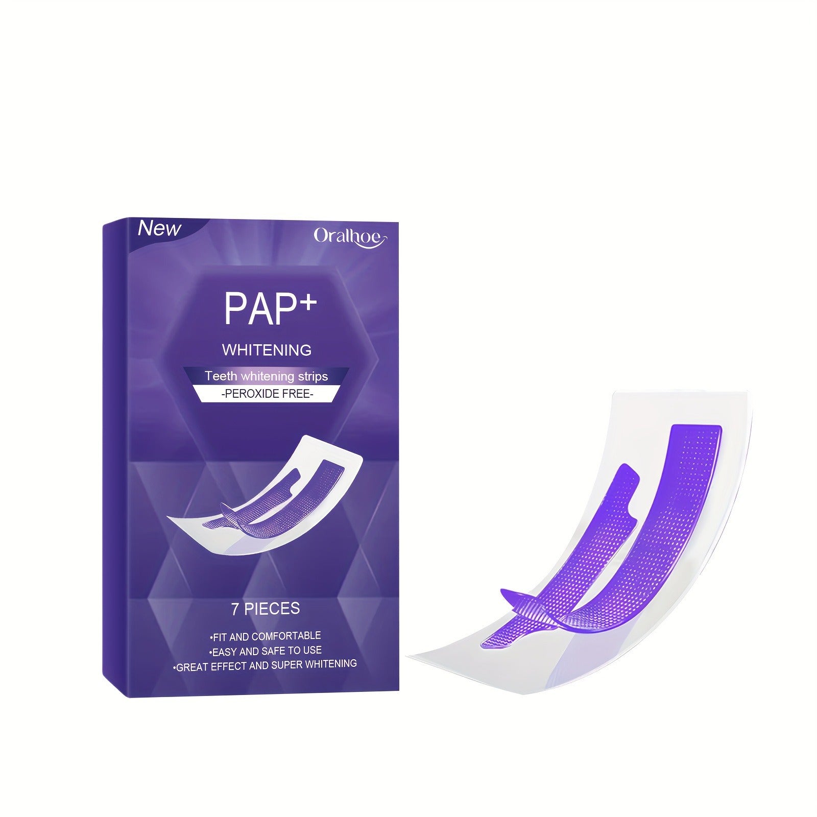 Purple Teeth Whitening Strips - 28 Strips Color Correcting Whitener