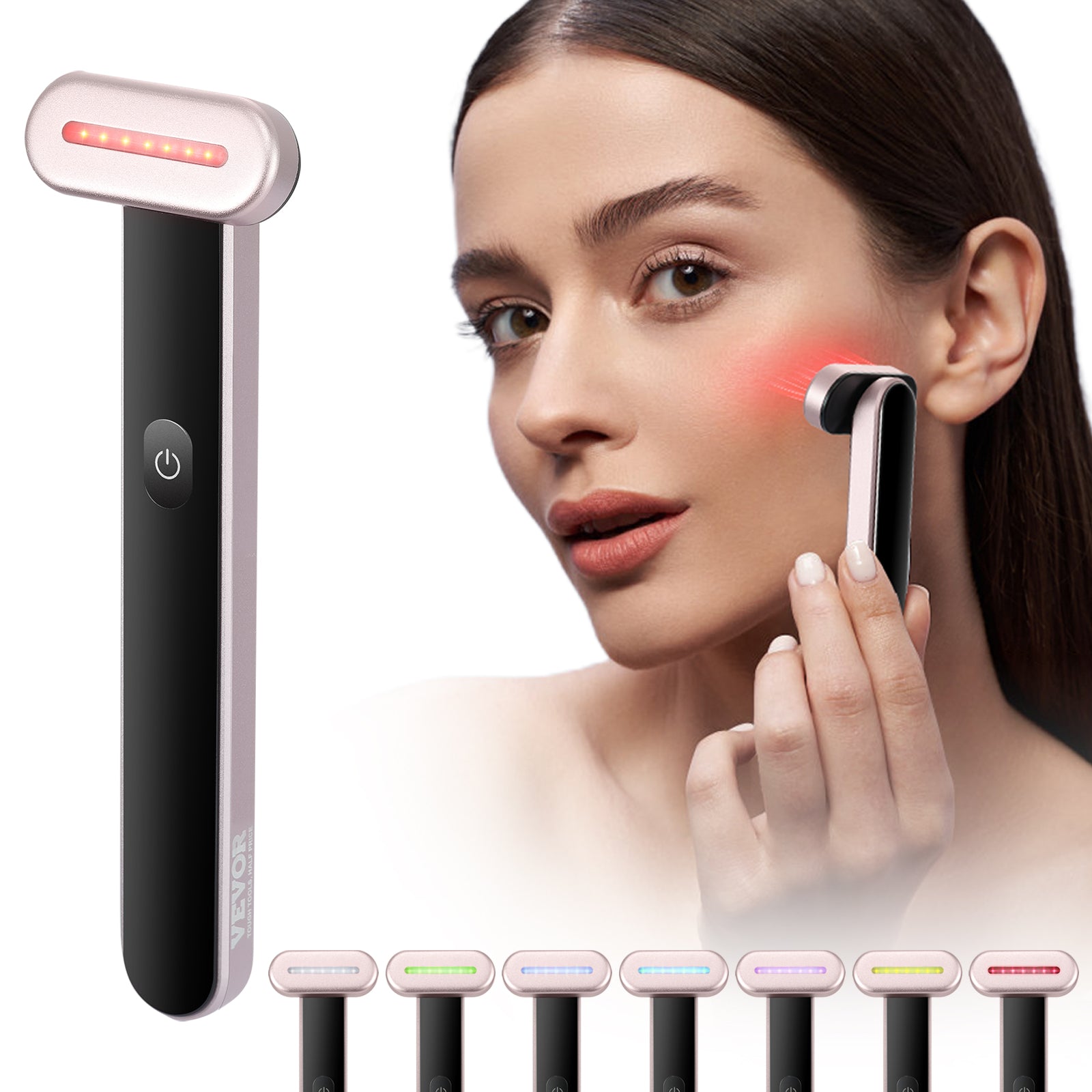 7-Color Red Light Therapy Wand - Face & Neck Treatment