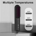 Portable Cordless Hair Straightener Brush - USB Rechargeable Mini Flat Iron