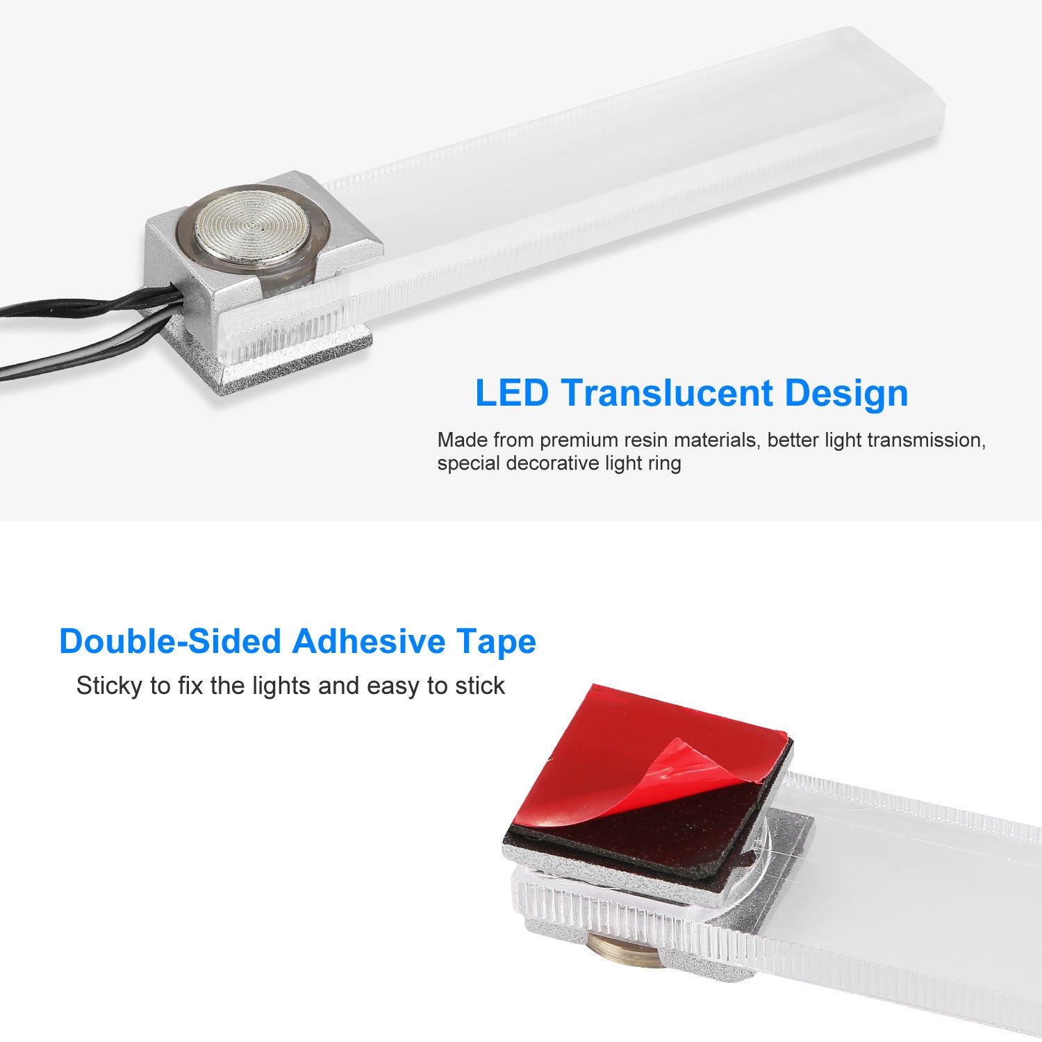 4-Pack Car Interior LED Atmosphere Lights - Blue Ambient Glow