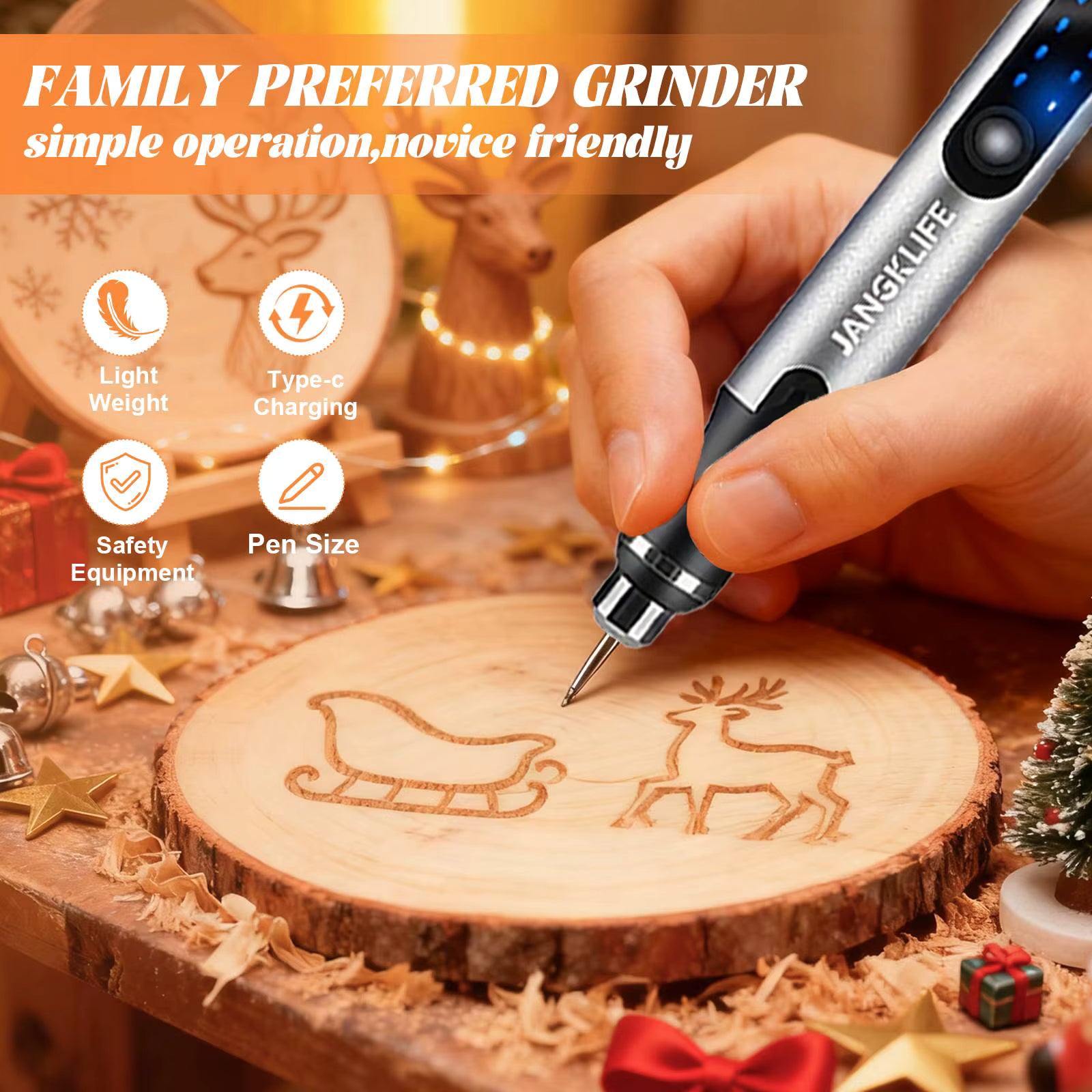 Professional Electric Engraving Pen - Multi-Surface Craft Tool
