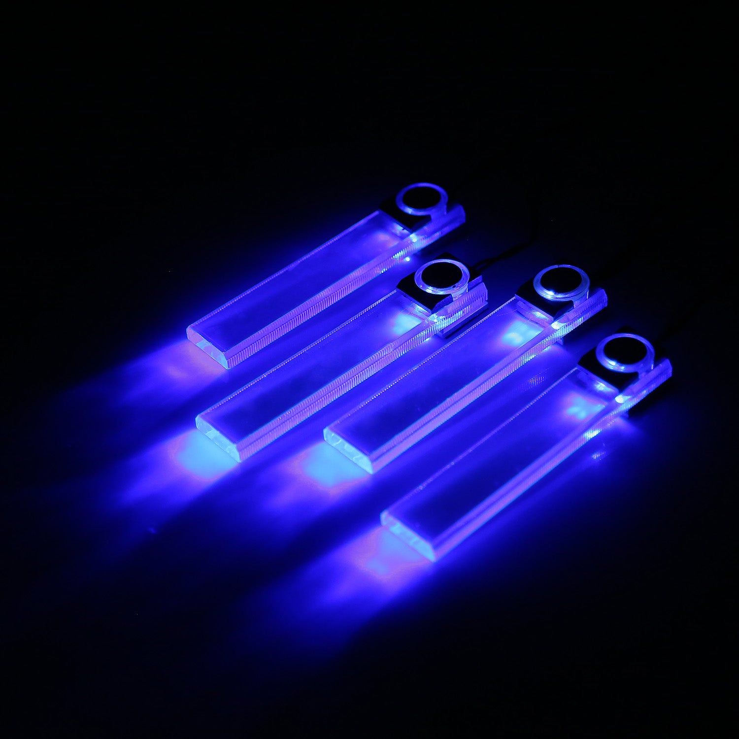 4-Pack Car Interior LED Atmosphere Lights - Blue Ambient Glow