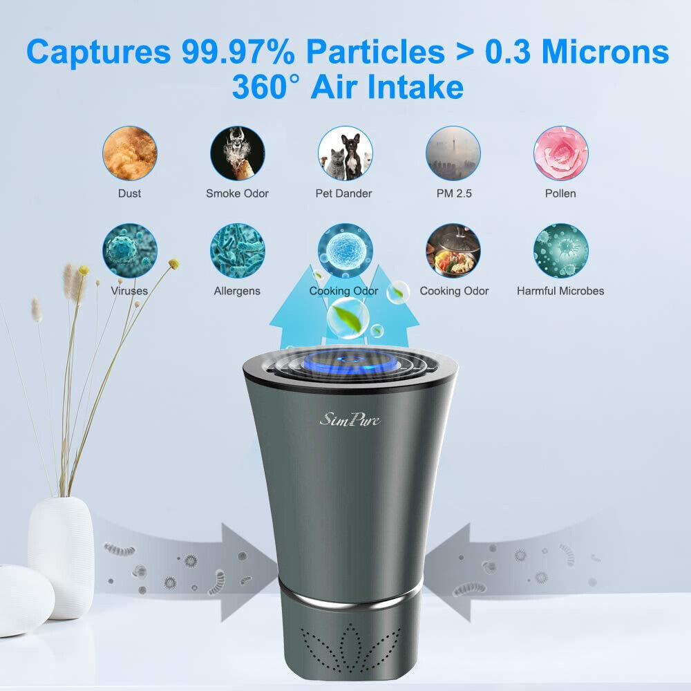 Mini Desktop HEPA Air Purifier - Home & Office