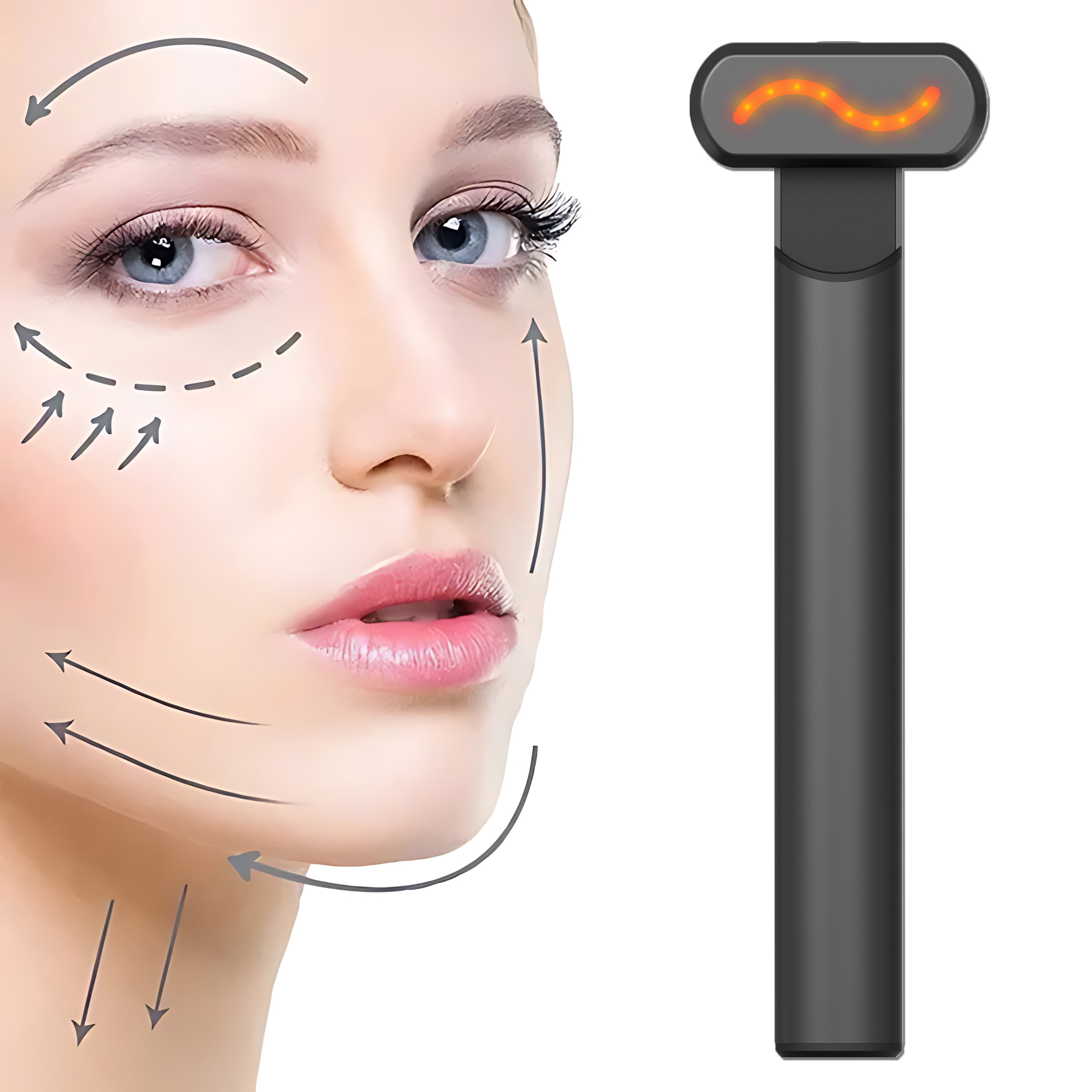 4-in-1 Facial Vibration Massager - LED Skin Rejuvenation Wand
