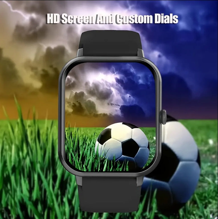 Square Smartwatch - BT Call, Heart Rate & Fitness Tracker (Waterproof)