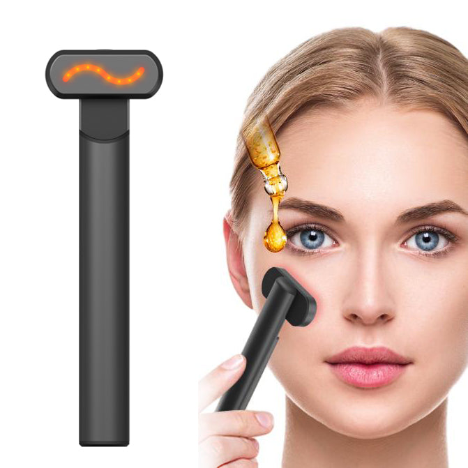 4-in-1 Facial Vibration Massager - LED Skin Rejuvenation Wand