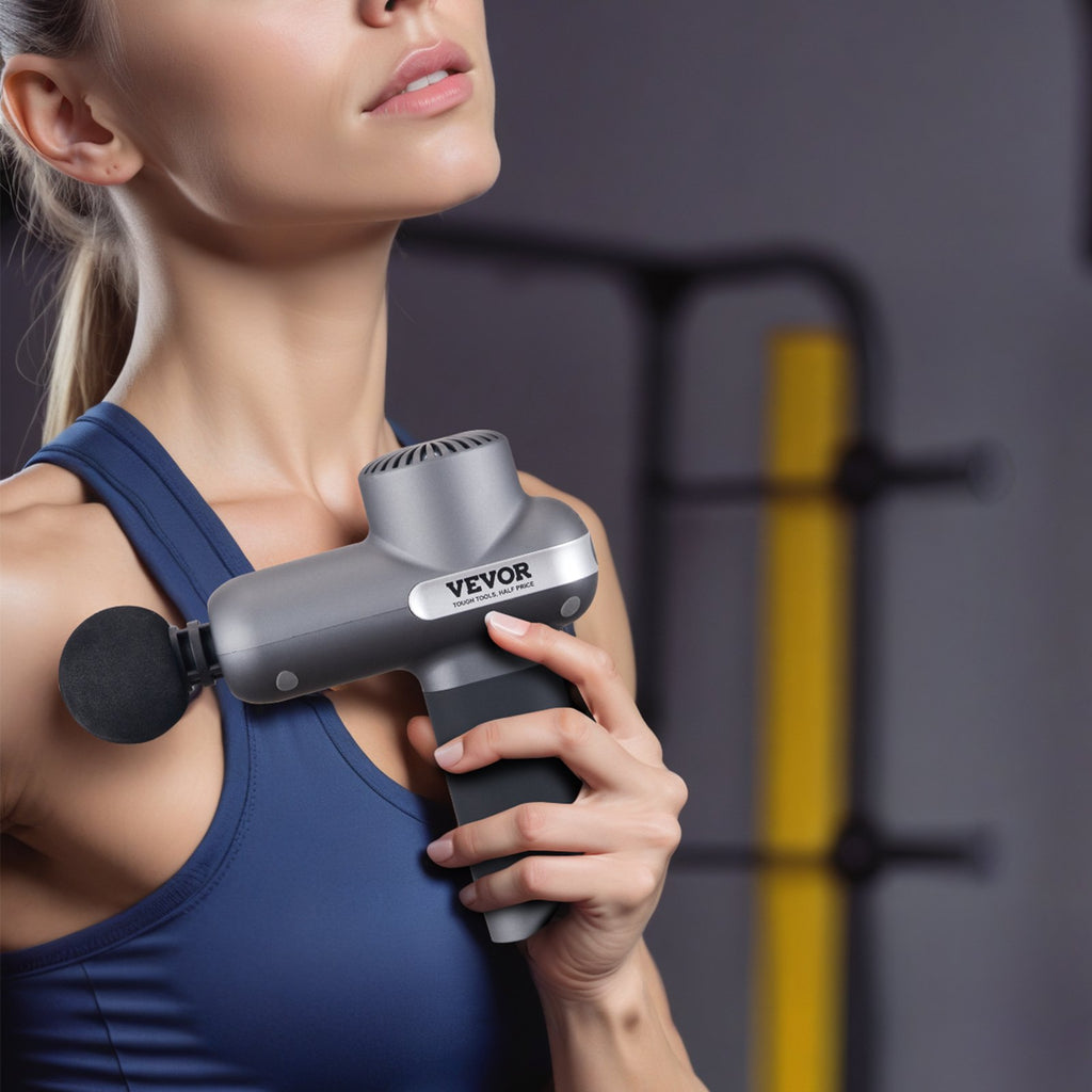 VEVOR Deep Tissue Massage Gun - 5 Speed Levels & 6 Heads for Pain Relief