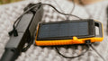 Solar Powered Phone Charger outdoors