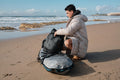 Waterproof Dry Bag on beach adventure